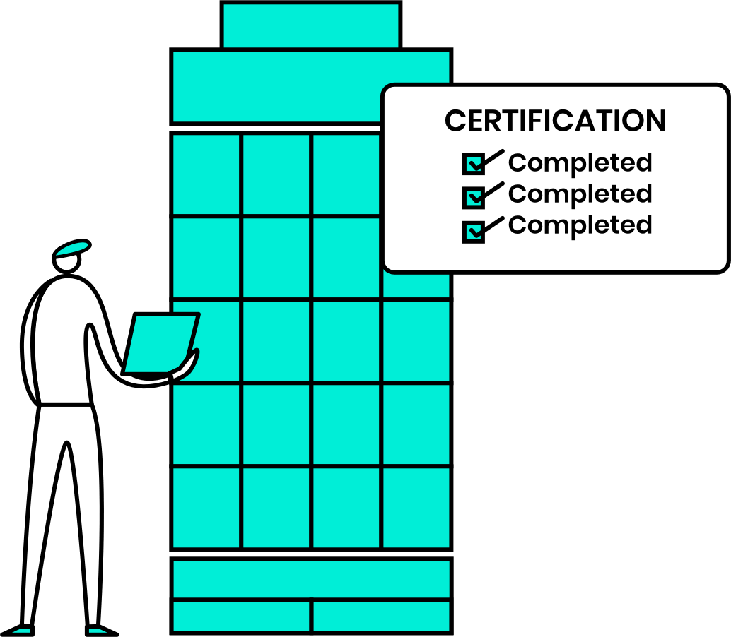 Illustration of a certified building